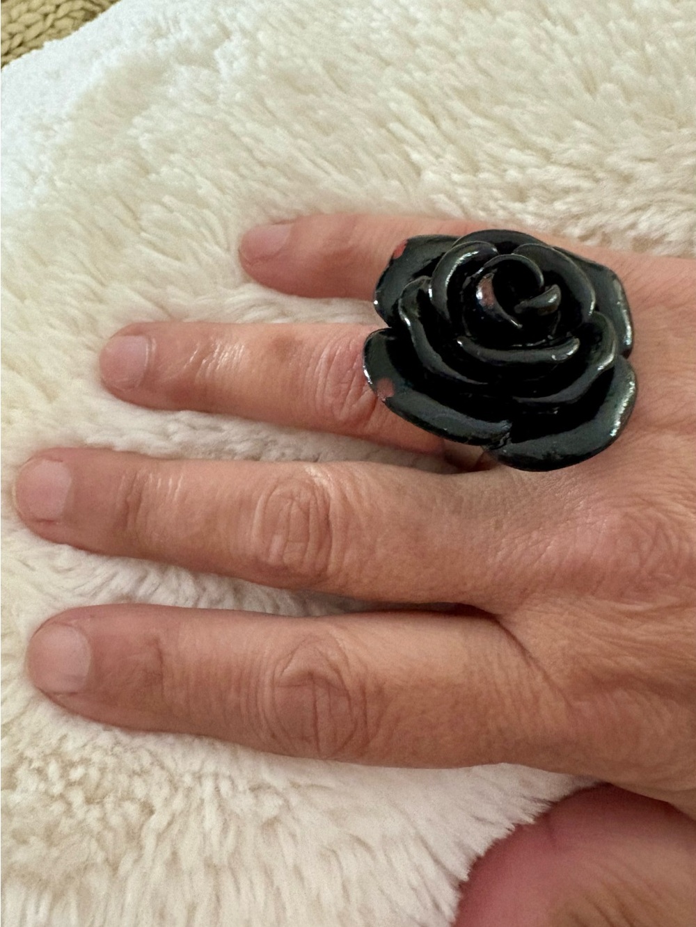 Zara Black Rose Statement Ring